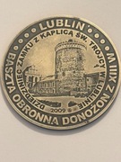 Lublin. Fi 50 mm. Miedź srebrzona ox. Gyges