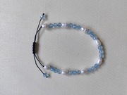Bransoletka - topaz + perełki.