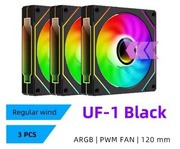 Zestaw UPSIREN UF-1 PRISM 4 PRO Wentylatorów ARGB PWM 120mm 2+1 Gratis