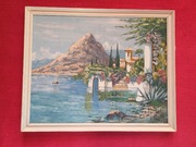 Stary obraz na płótnie sygnowany 