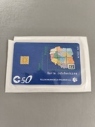 18 D. Mapa Polski nr 12. Karta telefoniczna chipowa w folii.