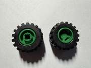 LEGO KOŁA 11x12 OPONA 21x12 mm ZIELONE (6014b/6015). 6014bc01 2 szt