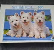 Puzzle białe pieski 500