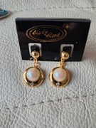 Nowe kolczyki w kolorze złotym z perełką