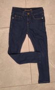 Granatowe spodnie dziewczęce jeansy casual Basic skinny jeans Denim Co 134