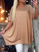 Tunika damska odcień brązu plus size - duży uniwersalny rozmiar.