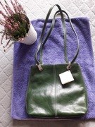 NOWA zielona Torba plecak włoska skóra MadeinItaly