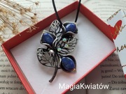 Broszka i wisior 2w1 Vintage granat 