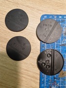 Podstawki okrągłe 50 mm plastikowe x4