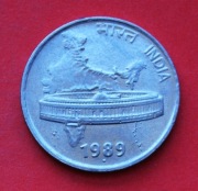 50  Paise  1989 N  r  -   Indie   Parlament