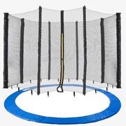Osłona krawędzi trampoliny 366 cm + siatka na 8 słupków Arebos 