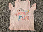 Rozm 122 koszulka bluzka z krótkim rękawem dla dziewczynki 