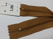 Zamek spiralny spirala 18cm jasny brąz