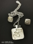 Komplet kwadraty srebro 925 wszystko logowane 