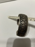 bransoletka damska, kolor srebra (metal nieznany) sygnowana cyrylicą "n cz"