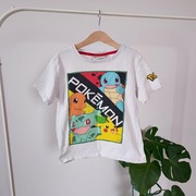 Bluzka krótki rękaw 140 pokemon Charmander Pikachu squirtle Bulbasaur