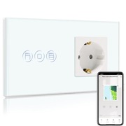 BSEED  gniazdko z przełącznikiem rolet wifi