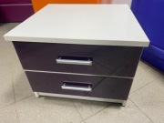 szafka komoda nowoczesna front fiolet szkło