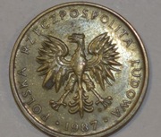 Moneta 5 zł 1987 rok. Nie czyszczona 