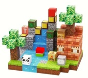 Klocki konstrukcyjne magnetyczne w stylu minecraft +3 lata 150 elementów