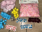 Duża ilość, zestaw  wstążki, lampki, płatki, konfetti, kwiatki