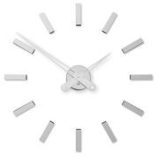Designerski zegar samoprzylepny Future Time FT9600SI Modular chrome 60cm