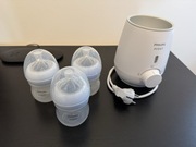 Philips Avent, podgrzewacz + 3 małe butelki