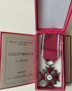 Srebrny Krzyż Zasługi PRL + Legitymacja + Pudełko (1986 r.) STAN!