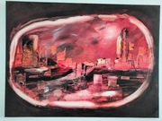 Obraz,ozdoba ścienna,akryl, ręcznie malowany