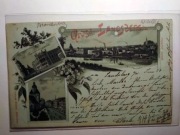 GORZÓW WLKP Landsberg panorama sąd rynek 1898