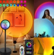 Inteligentna Lampa Zachodzącego Słońca Tuya LED RGB USB