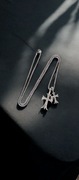 Naszyjnik chain srebrny łańcuch krzyż cross Chrome Hearts styl Opium