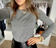 Mango sweter szary basic longsleeve Zara bluzka Polo sweterek Mohito