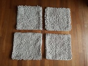 Szare bawełniane poszewki na poduszki typu shaggy Flo 40x40cm (4 sztuki)