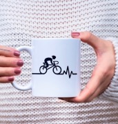 Kubek rowerowy z nadrukiem  – prezent dla rowerzysty, 330ml