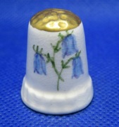 Naparstek Kolekcjonerski Ręcznie Malowane Kwiaty Dzwonki i Jemioła 