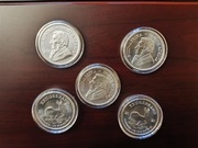 Krugerrandy 1 oz uncja srebra x 5 szt., 2021
