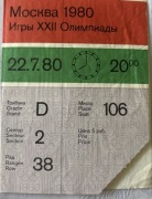 Bilety kolekcjonerskie Letnią Olimpiada Moskwa 1980