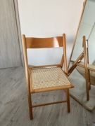 Krzesło plecionka wiedeńska rafia vintage prl składane boho rustykalne hit