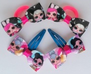 Zestaw do włosów komplet spinki frotki gumki laleczka laleczki LOL