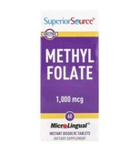 Superior Source, Methyl Folate, 1000 mcg, 60 tabletek MicroLingual