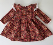 Sukienka świąteczna r.86 z opaską