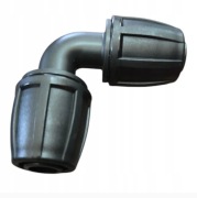 KOLANO SZYBKOZŁĄCZNE SKRĘCANE QJ 16-16 do linii kroplującej i rury PE 16