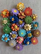 Szyszki sosnowe kolorowe, malowane akrylową farbą