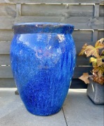 Donica ceramiczna śródziemnomorska XL Chabrowa na taras do ogrodu balkonu