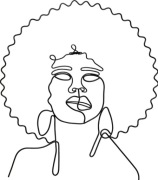 DEKORACJA ŚCIENNA AFRICAN WOMAN CZARNA