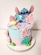 Topper opłatek na tort Stich liście dekoracja na tort roczek