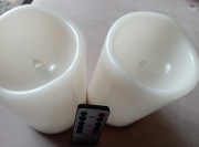  2 świece LED z pilotem na baterie 