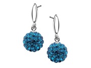 Kolczyki niebieskie cyrkonie 