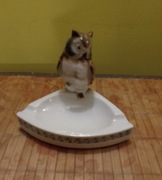 Porcelanowa popielniczka z sową 